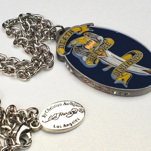 ED HARDY VINTAGE Style Necklace /Dagger Necklace/ Hard Rock Accessories - Picture 4 of 7